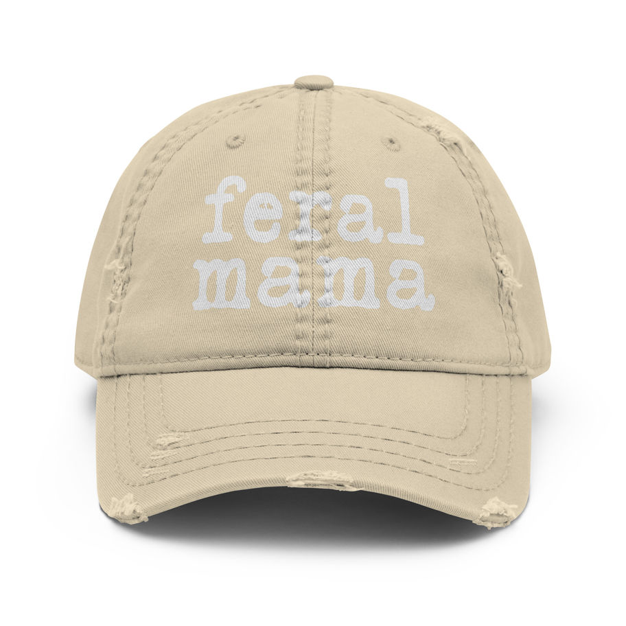 Feral Mama Distressed Dad Hat