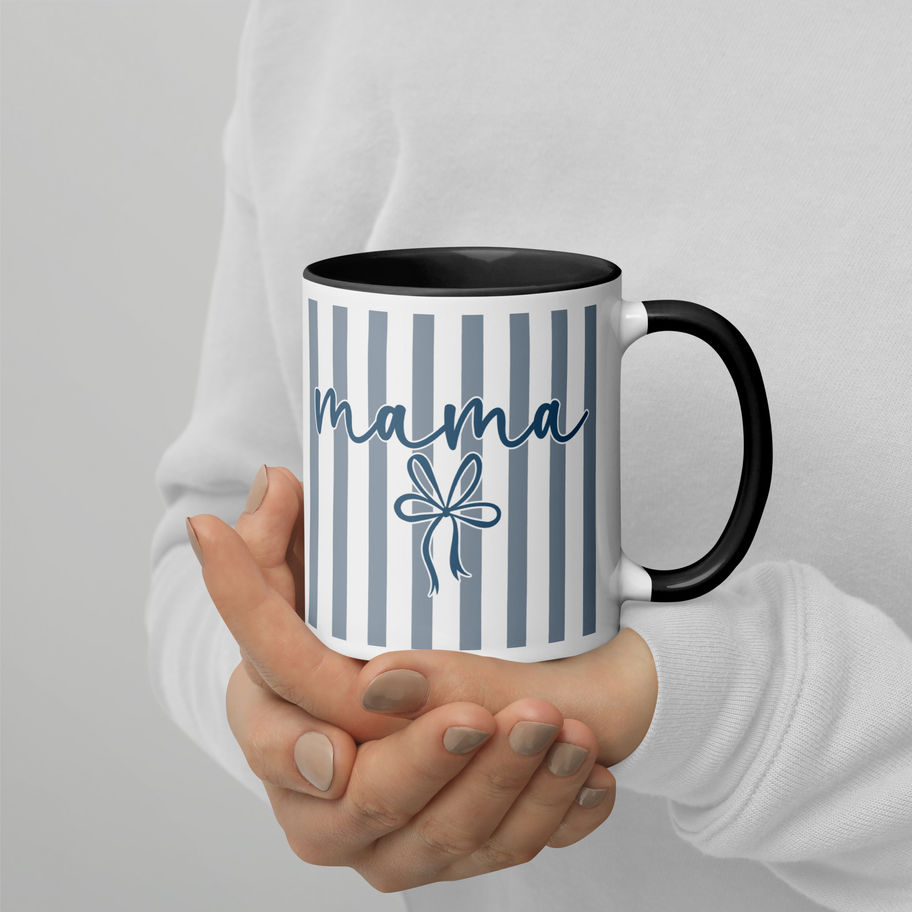 Coquette Mama Ceramic Mug | Cute Color Inside Coffee Cup