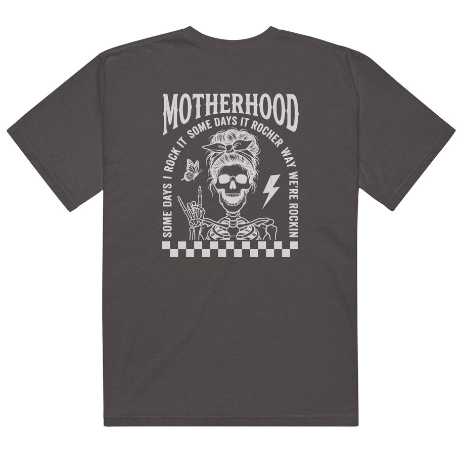 motherhood heavyweight t shirt funny mom life graphic tee mama shirt