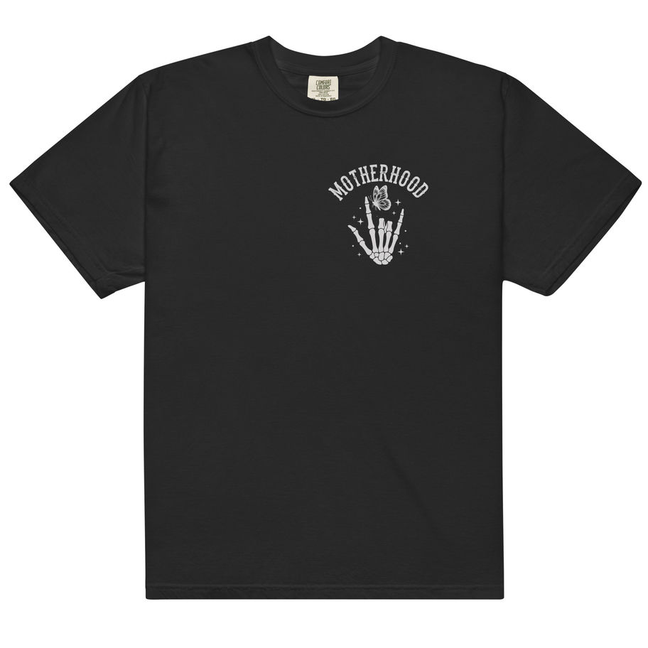 motherhood heavyweight t shirt funny mom life graphic tee mama shirt