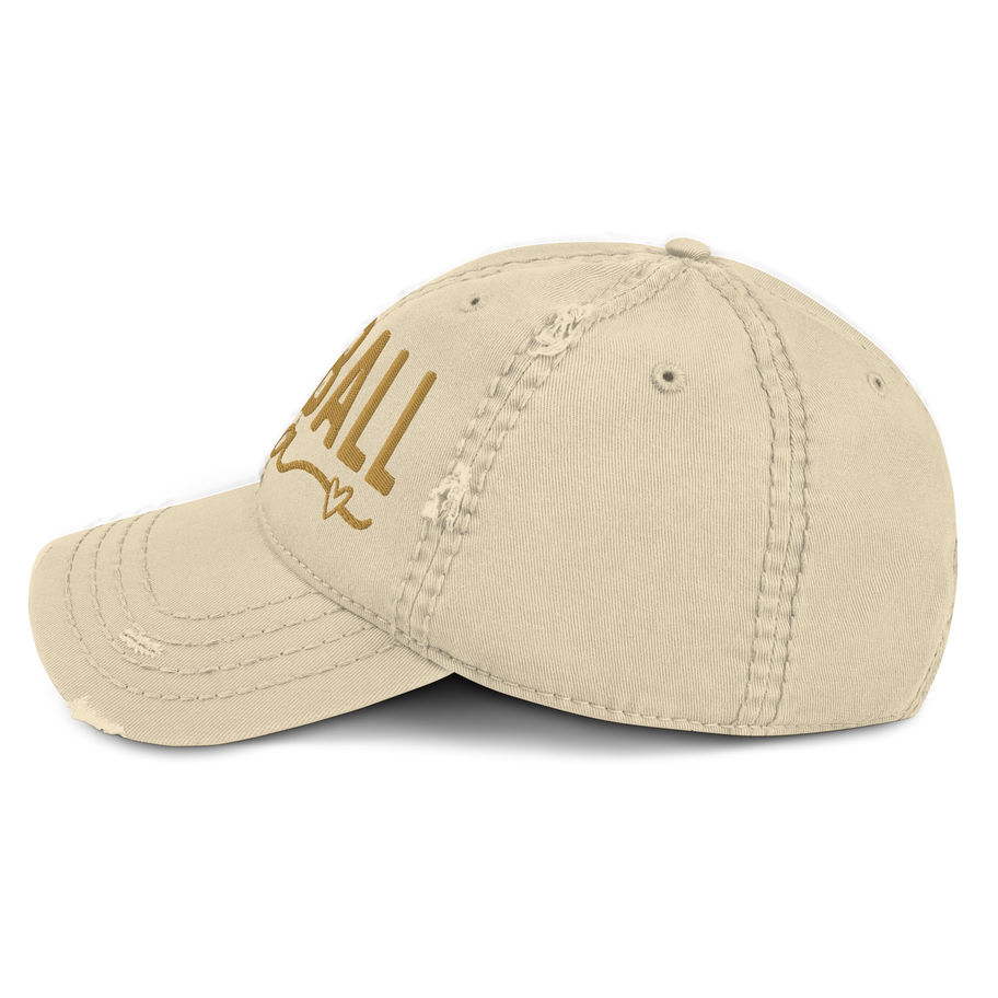 Distressed “Baseball Mom” Dad Hat | Embroidered Vintage Cap