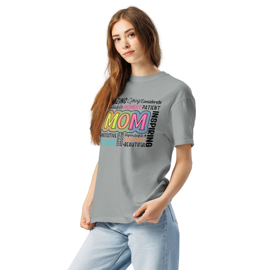 amazing mom heavyweight t shirt cute motherhood graphic tee