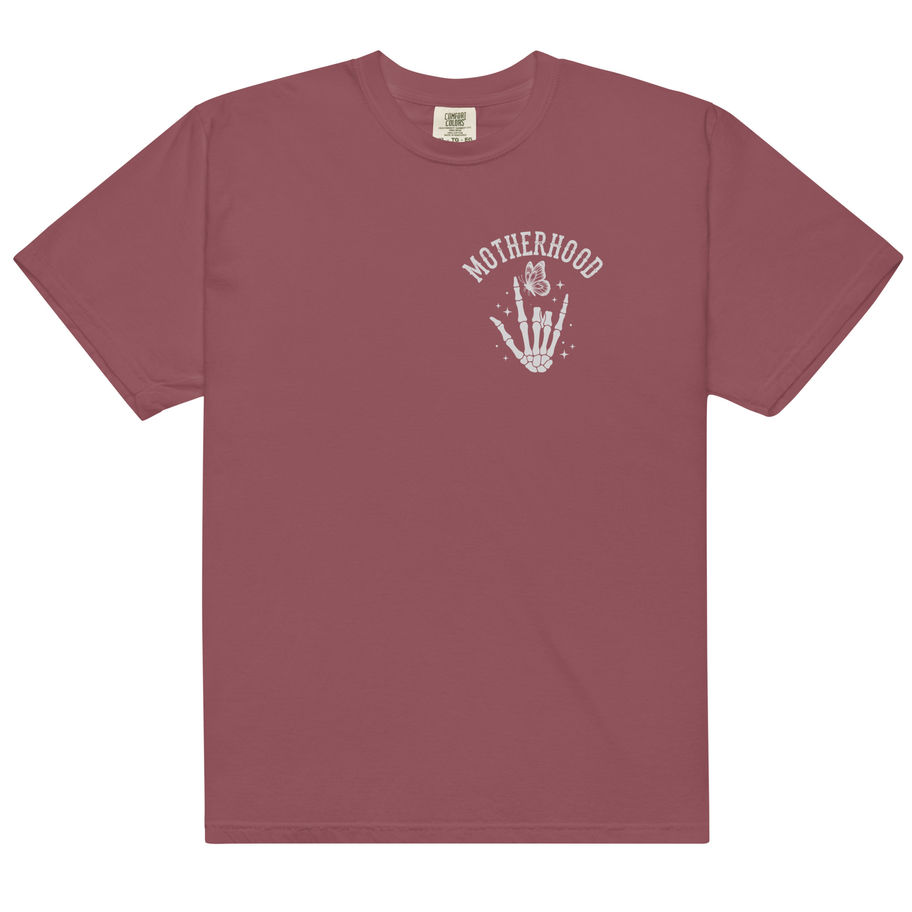 motherhood heavyweight t shirt funny mom life graphic tee mama shirt