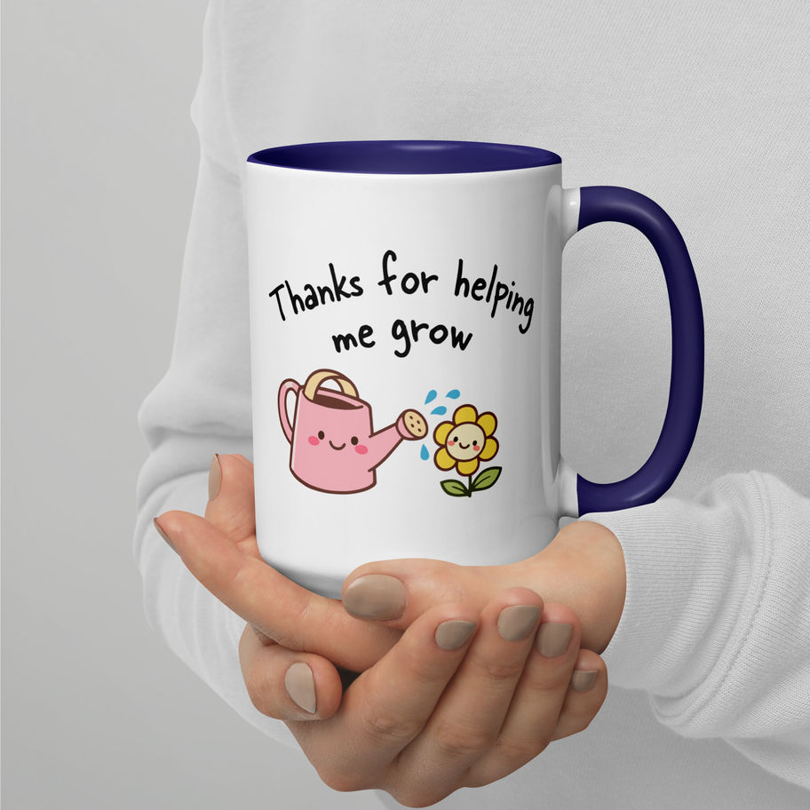 “Thanks” Color Inside Mug | Funny Cute Ceramic Coffee Cup
