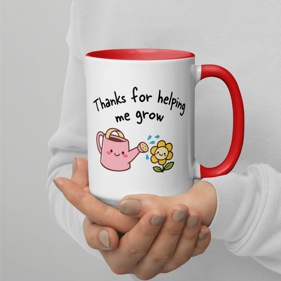 “Thanks” Color Inside Mug | Funny Cute Ceramic Coffee Cup