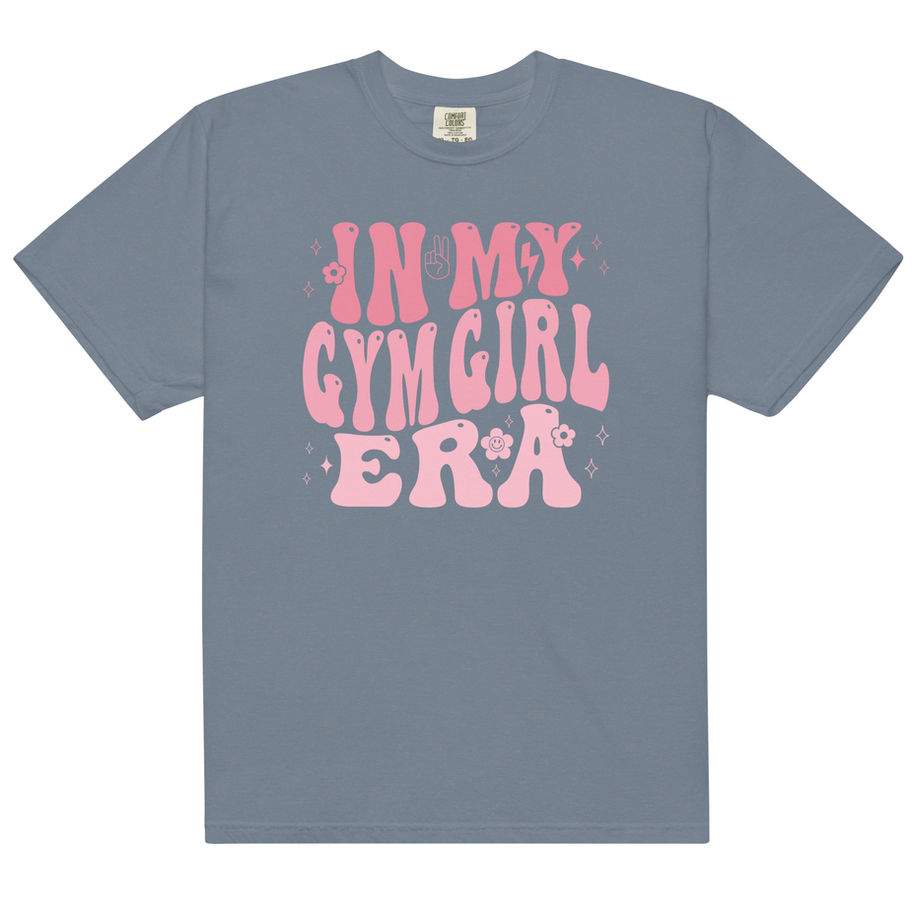 In my gym girl era graphic t-shirt with motivational fitness design and trendy athleisure style.
