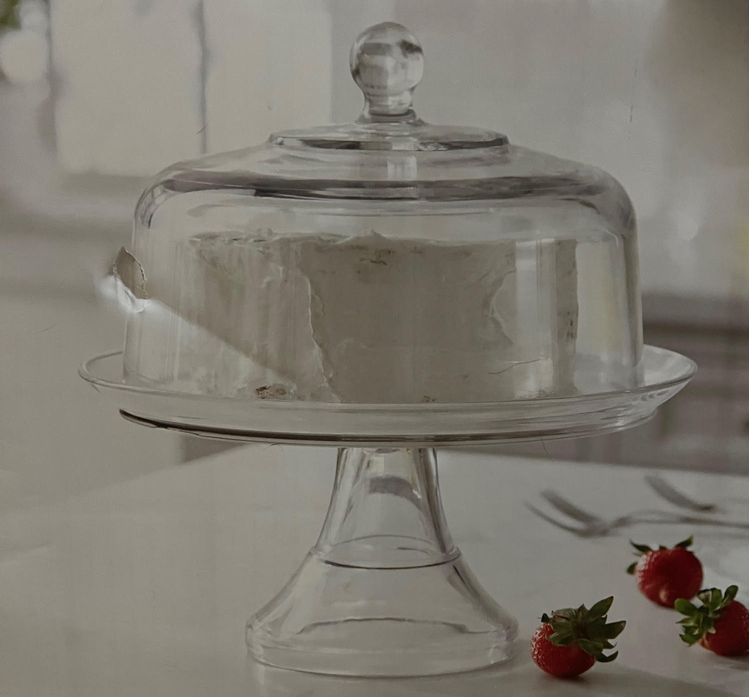 Glass Cake Stand with Dome