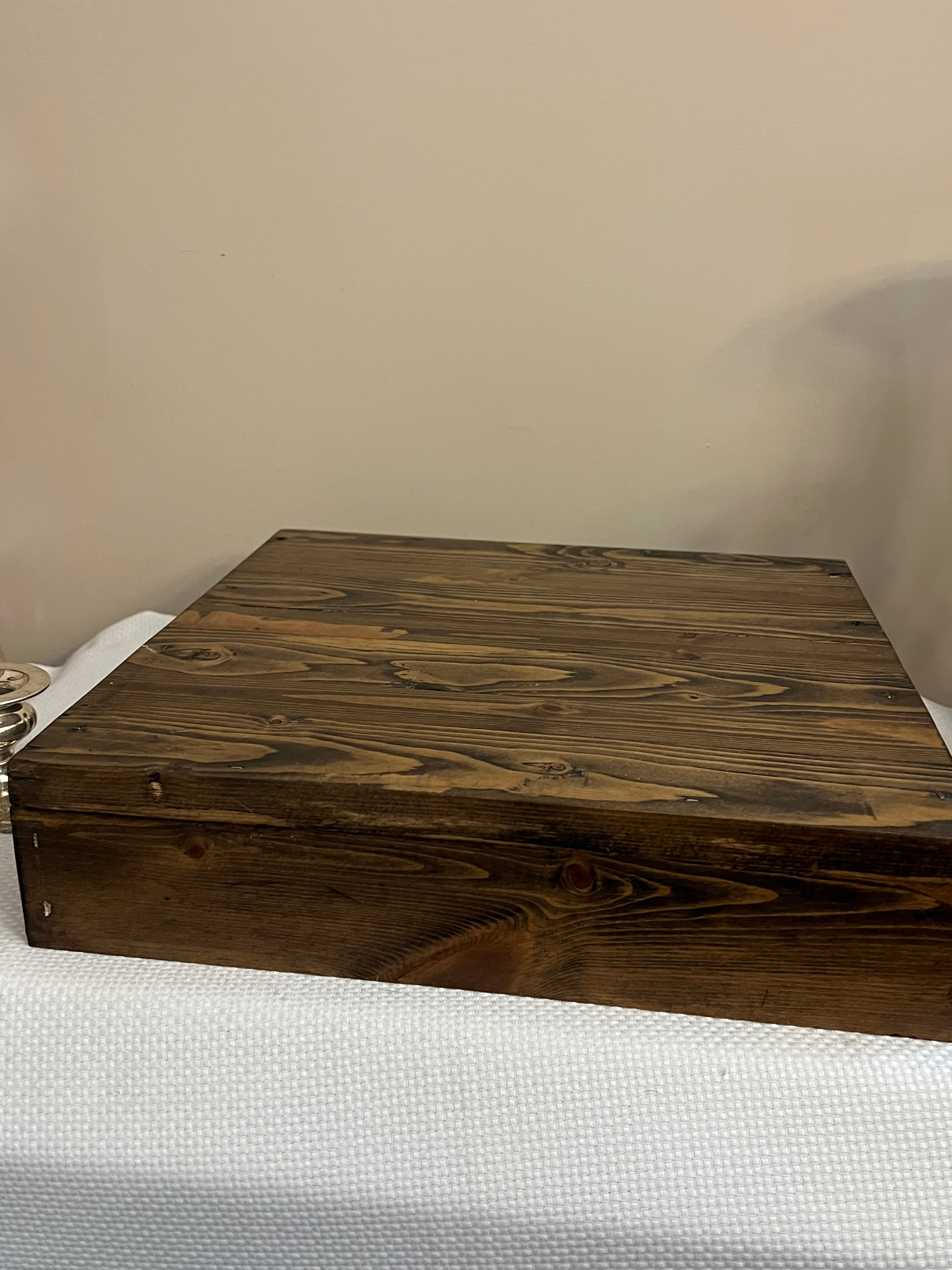 Square Wood Cake Stand