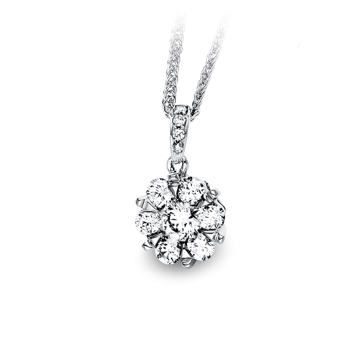 Blume aus Brillanten in Weißgold
