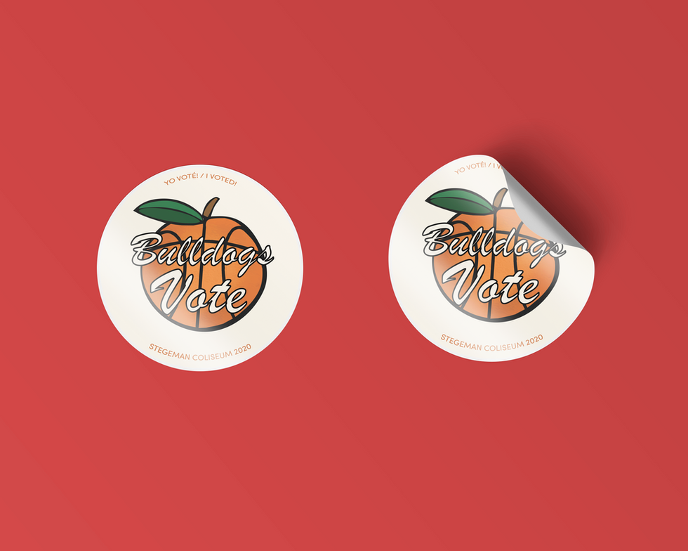 I voted sticker mockup