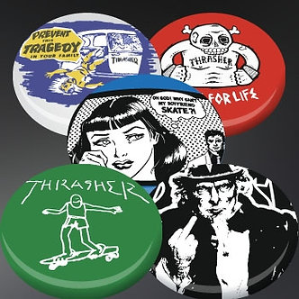 Thrasher Usual Suspect Buttons (5 pack)