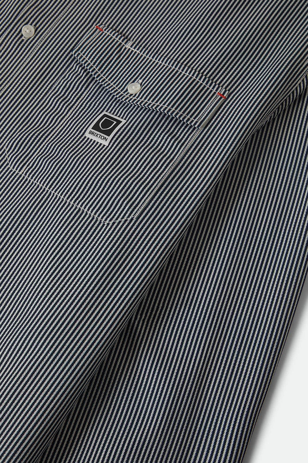 Miniatura: Brixton Journey Lightweight Shirt Navy/White Stripe