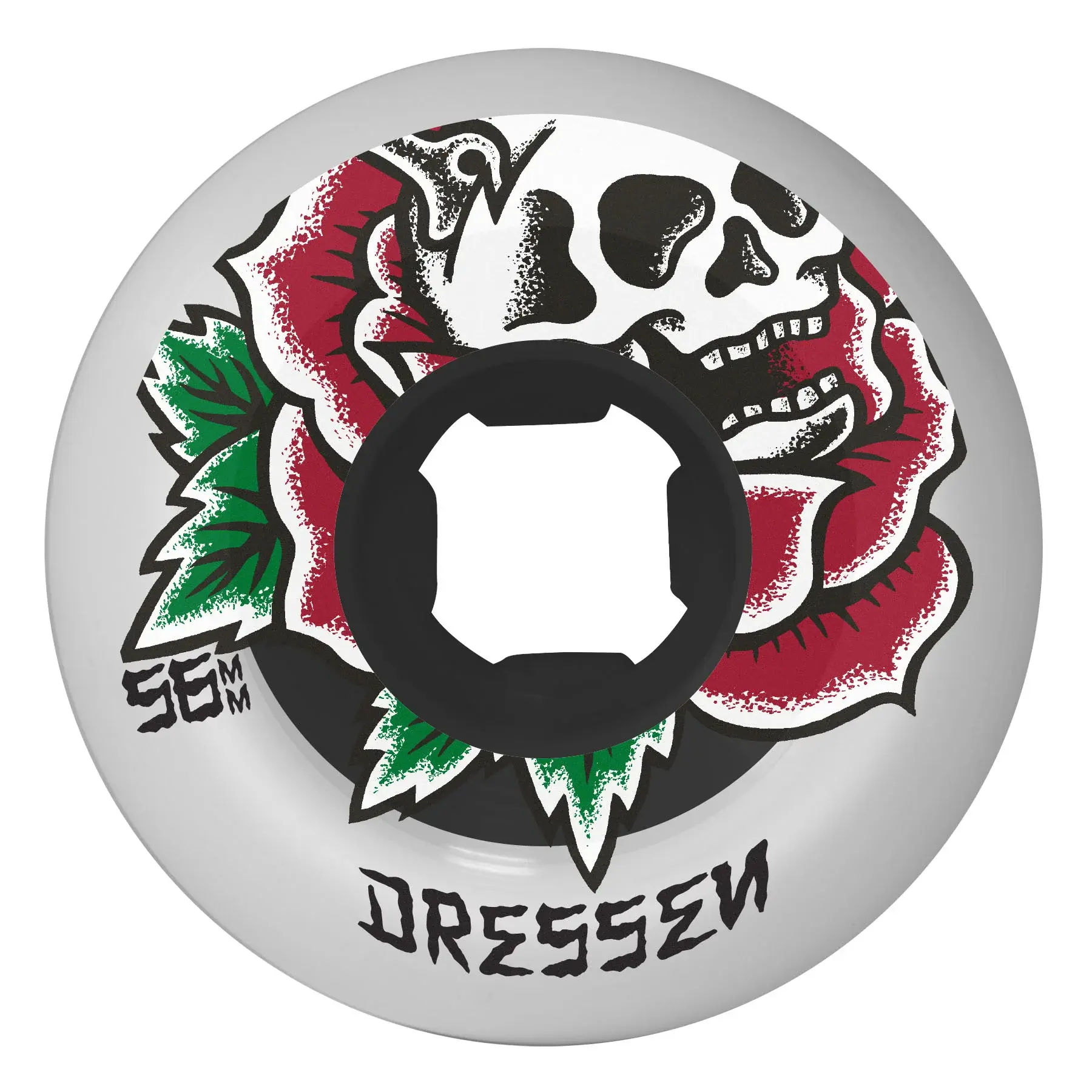 OJ Wheels Eric Dressen Rose Skull Double Duro Chubbies White