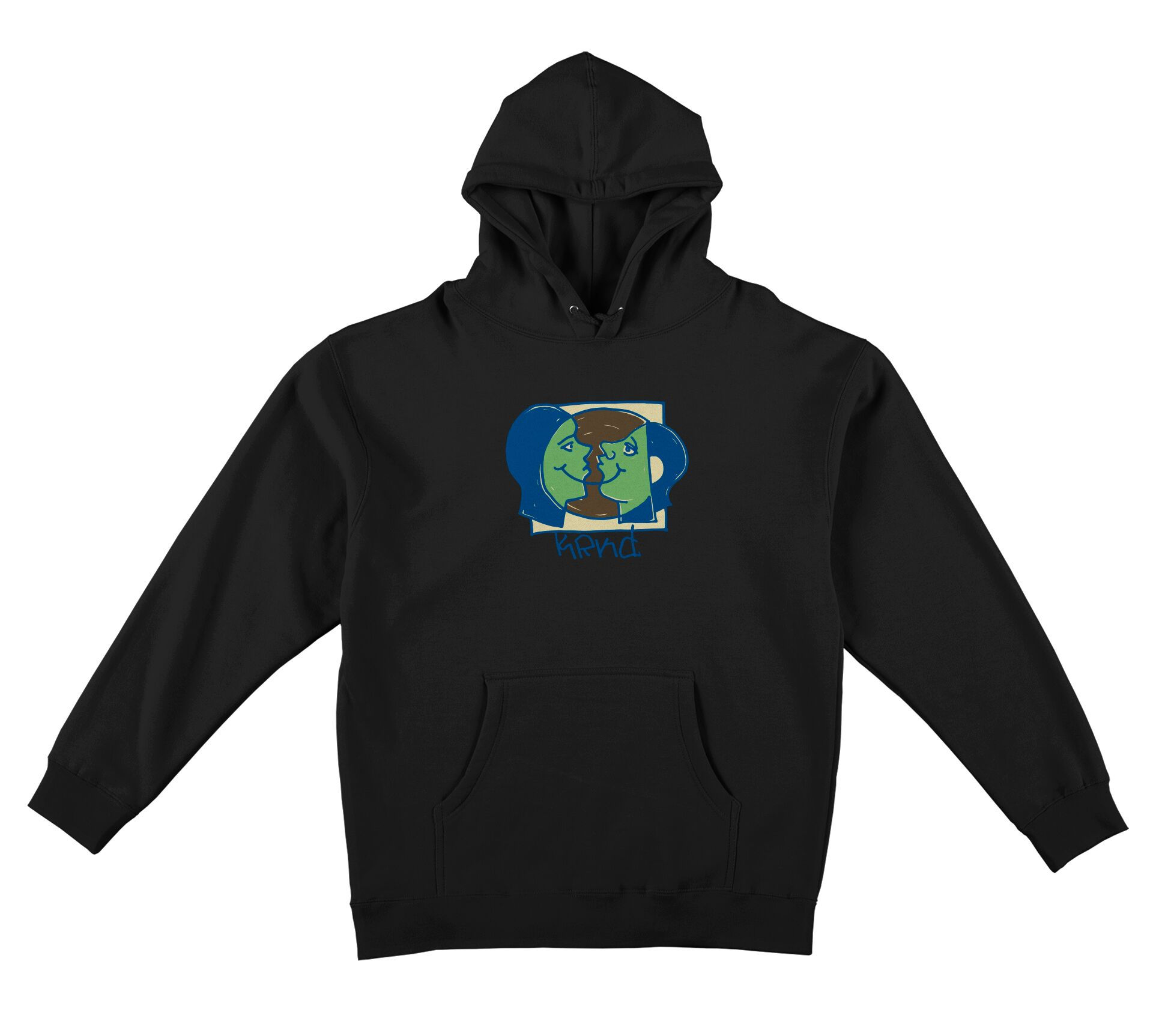 Krooked Moonsmiley Hood Black Multi