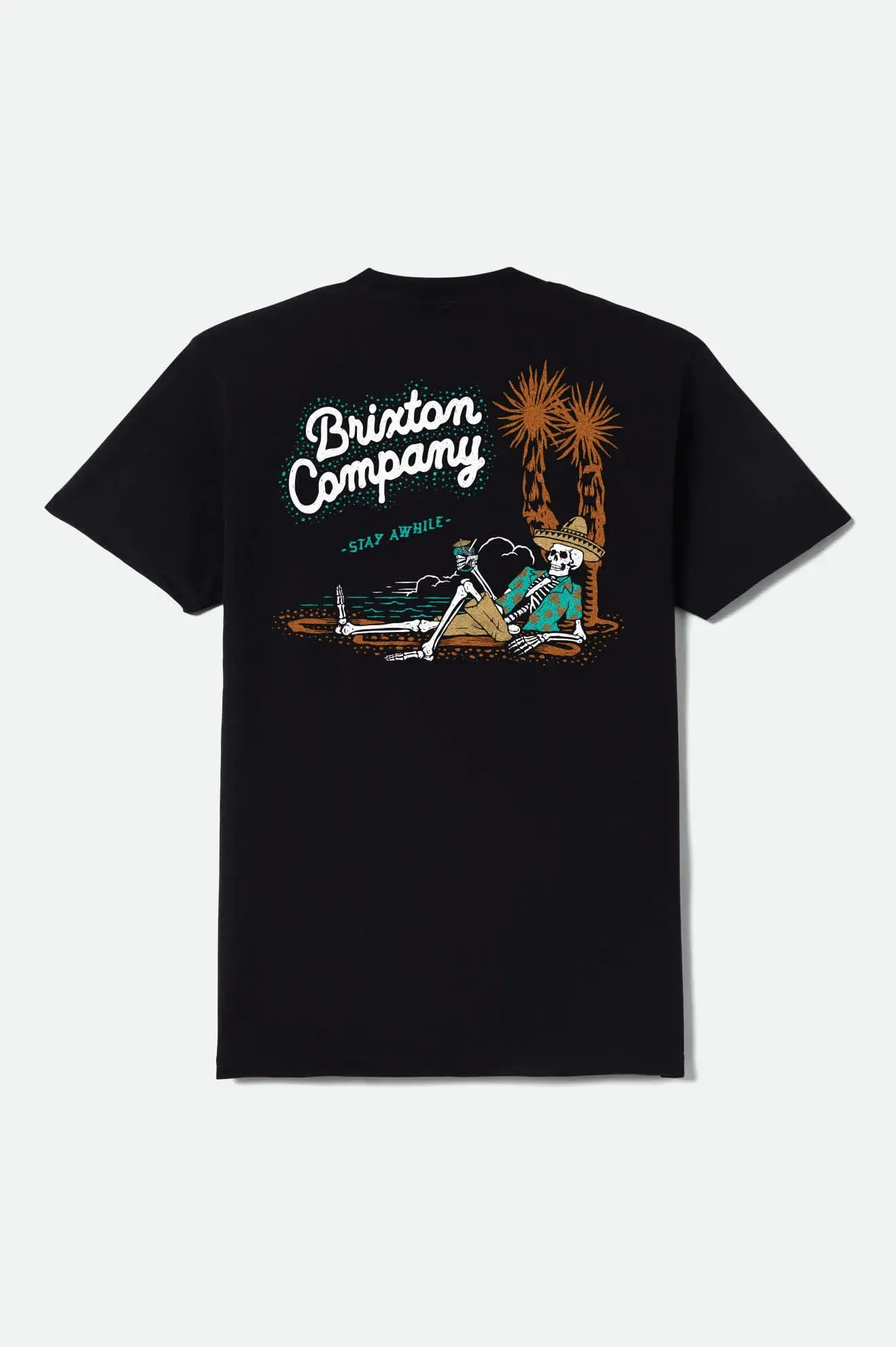 Brixton Stay White Tshirt Black