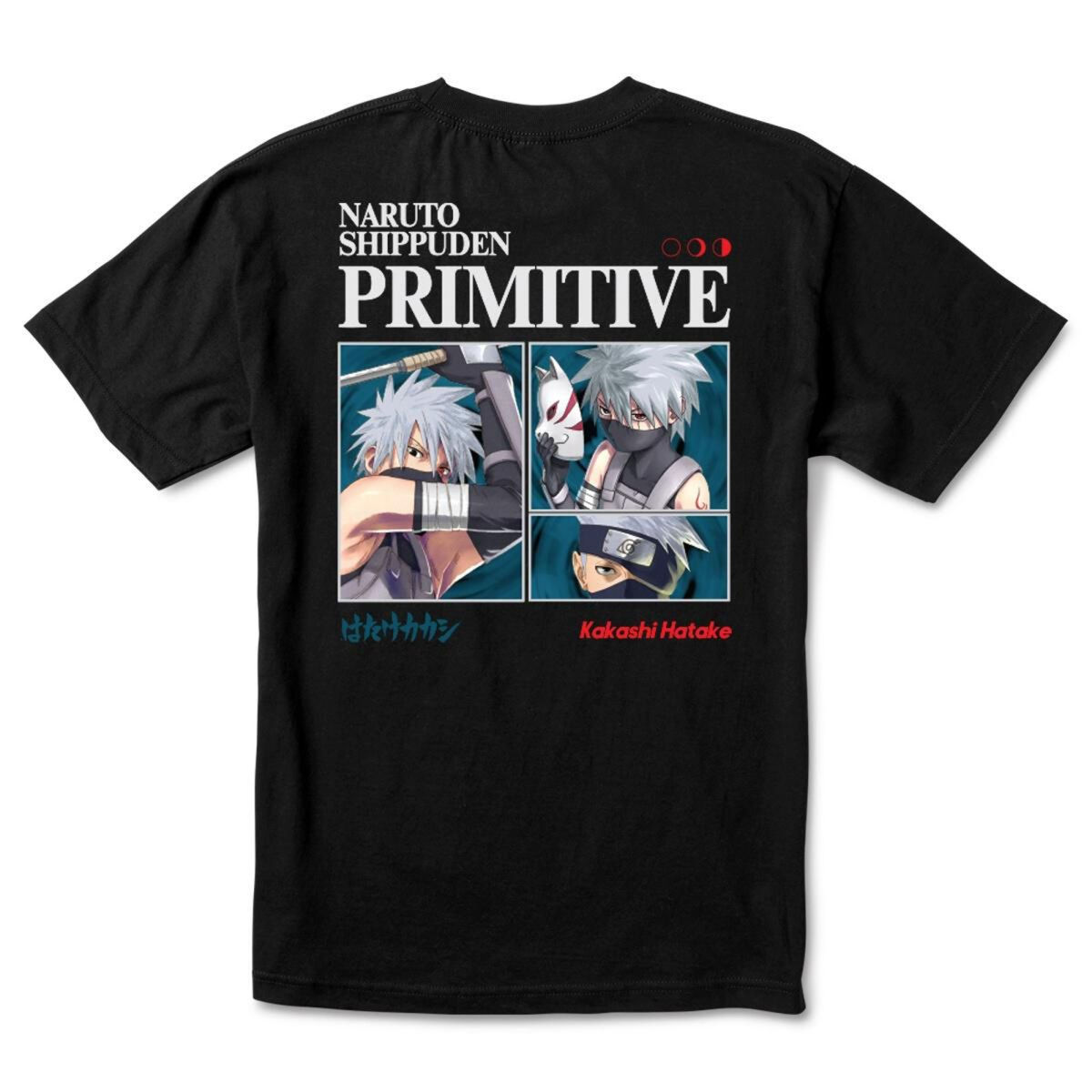 Primitive x Naruto Kakashi Hatake Tshirt Blk