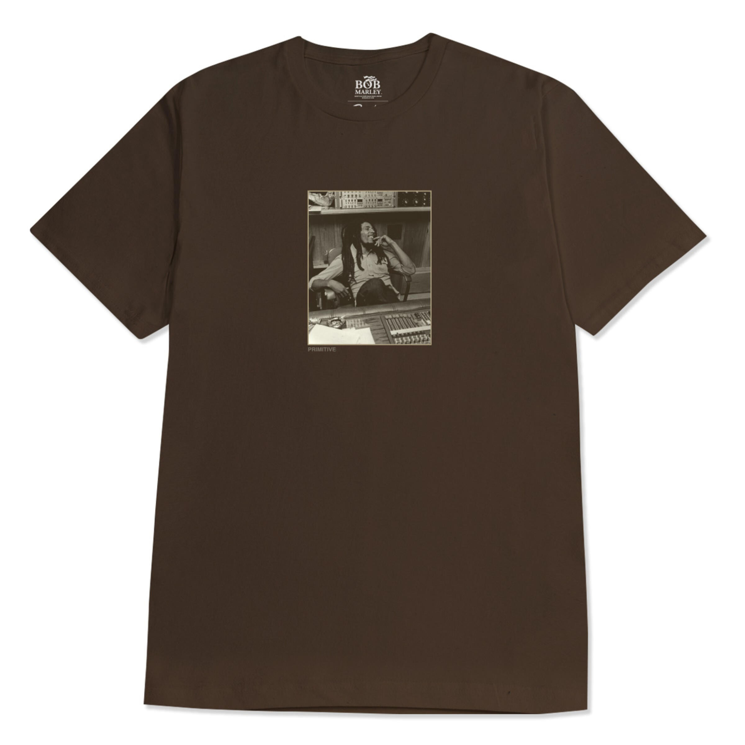Primitive x Bob Marley Console Tee Brown