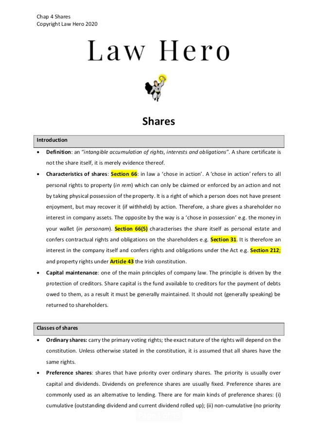 Chap 4 Shares