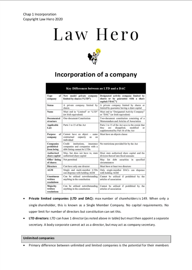 Chap 1 Company formation