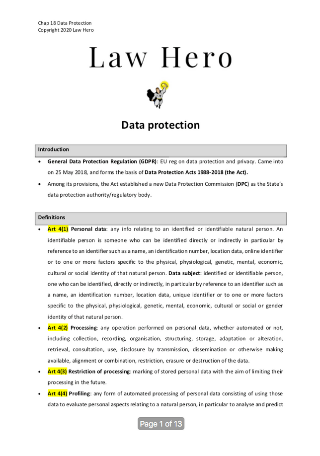 Chap 18 Data Protection