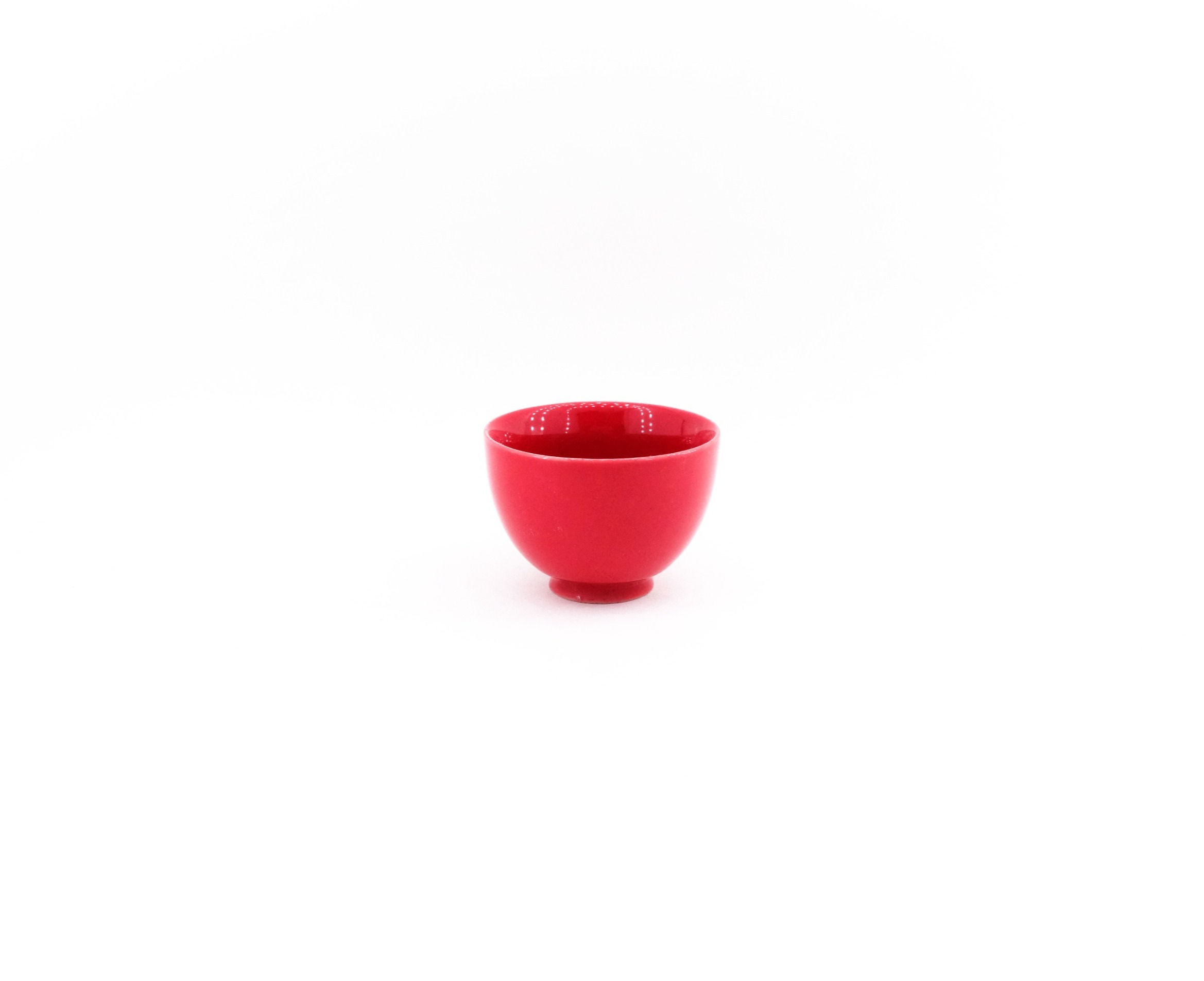 Tasse à thé kyusu en porcelaine/Kyusu Porcelain Teacup - rouge/red (60 mL)