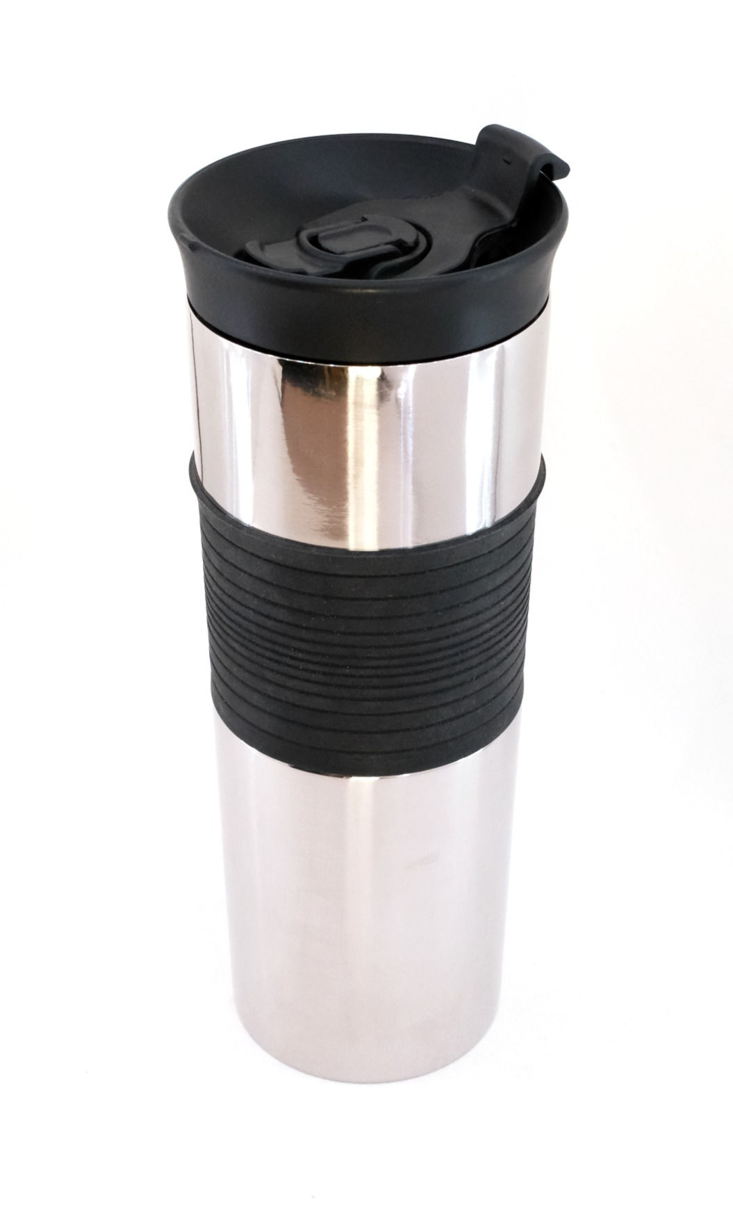 Mug à piston pour thé ou café en acier inoxydable (450 mL) - noir