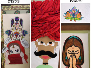 Grupos ganadores del Concurso de Puertas decoradas para la Semana Cultural de la India