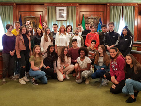 Recepción en el Ayuntamiento del alumnado de Intercambio con el Instituto Albertus Magnus de Colonia