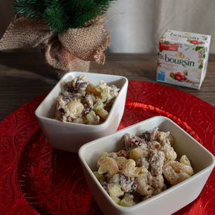 Salade de pâtes au poulet haché au Boursin canneberge & poivre
