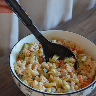 Salade de pâtes crémeuse au tofu