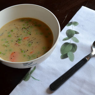 Soupe crémeuse au tempeh fumé