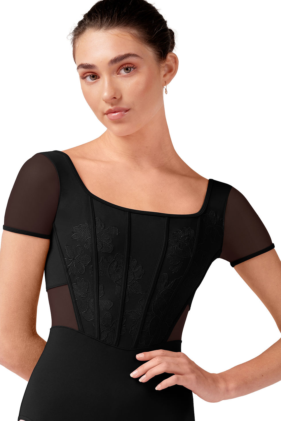 Bloch L20001 Olivia Floral Cap Sleeve Leotard