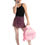 Thumbnail: Capezio Pink Faux Fur Dance Backpack