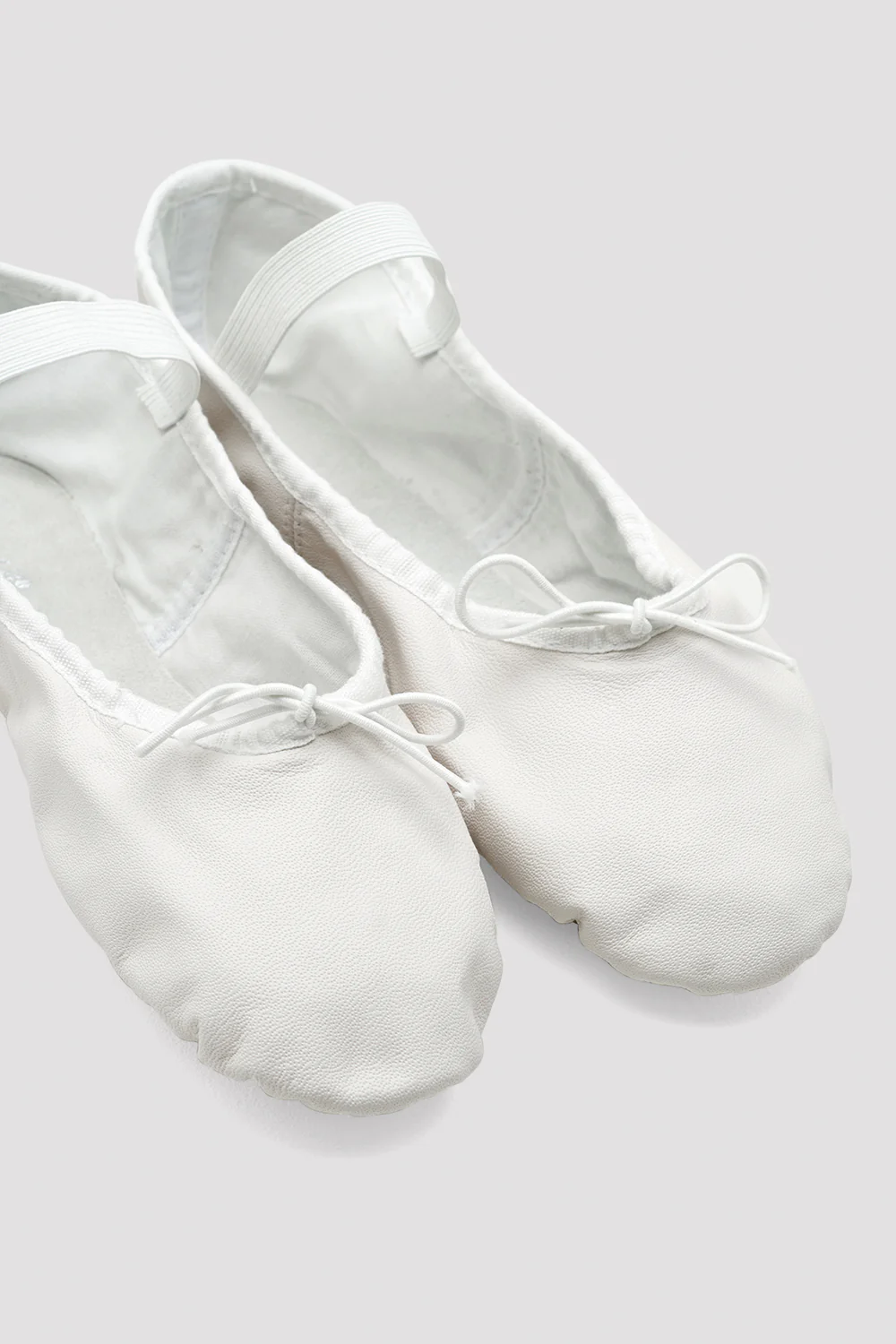 Bloch Childrens' Dansoft White Full Sole Leather Ballet Shoe dancety