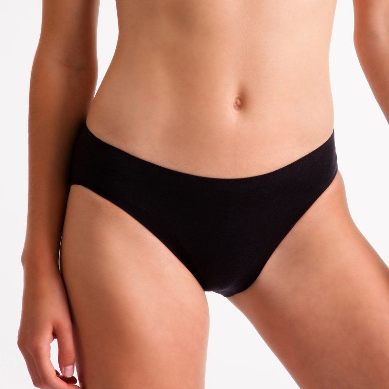 Thumbnail: Silky Dance Invisible High Cut Briefs Black