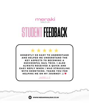 student work at Meraki Nails UK