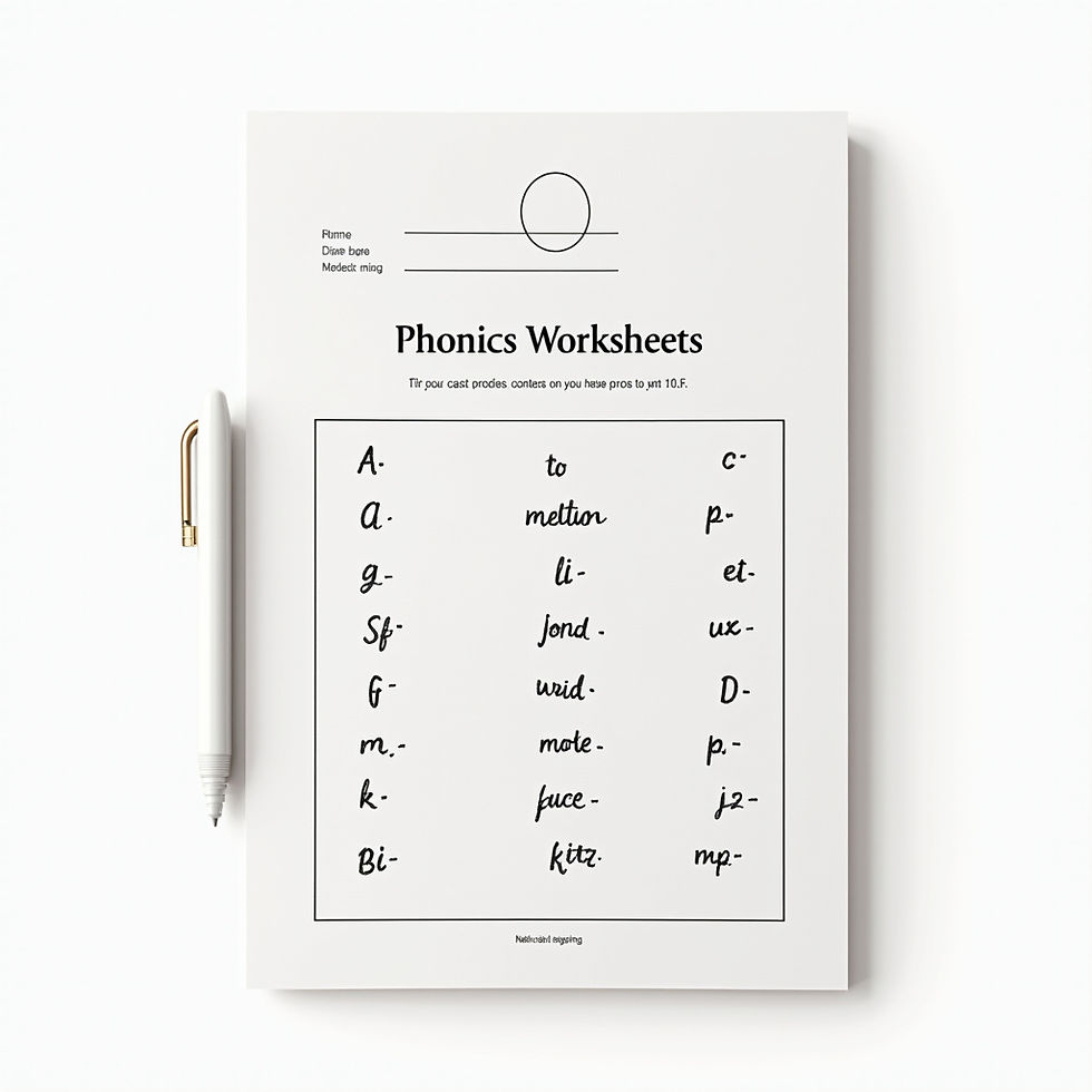 Phonics Practice Worksheets
