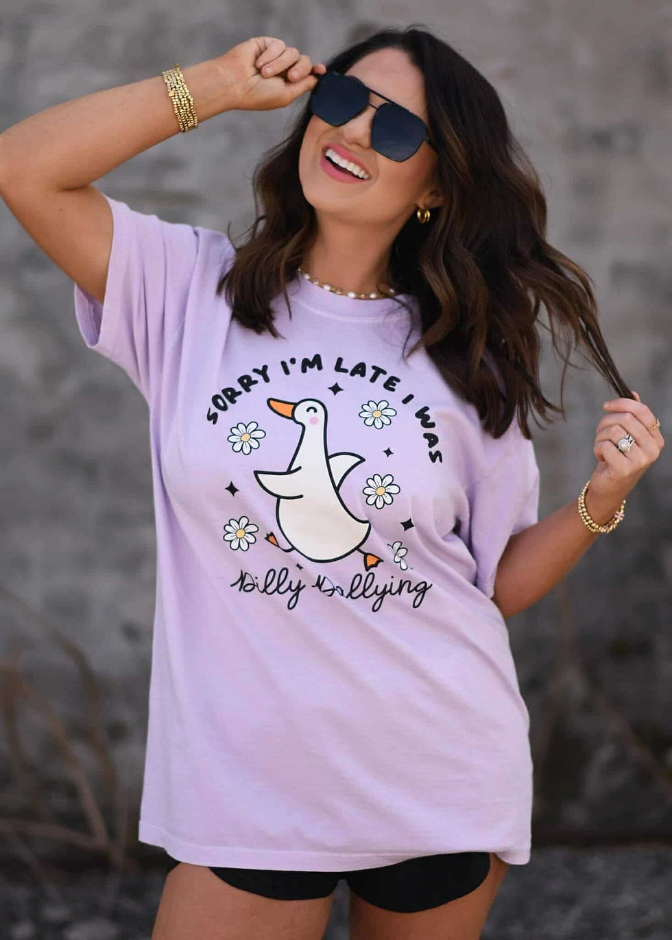 SORRY I'M LATE I WAS DILLY DALLYING TEE