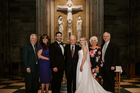 unconventional bride and groom at Cathedral of Christ the King Catholic wedding photos in Buckhead, Georgia