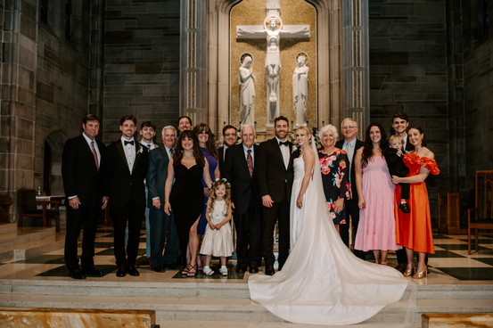 unconventional bride and groom at Cathedral of Christ the King Catholic wedding photos in Buckhead, Georgia