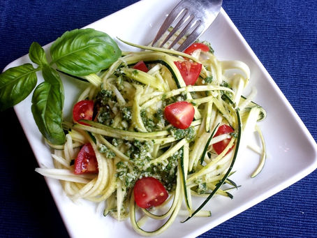 Zucchini Noodles with Lemon Pesto