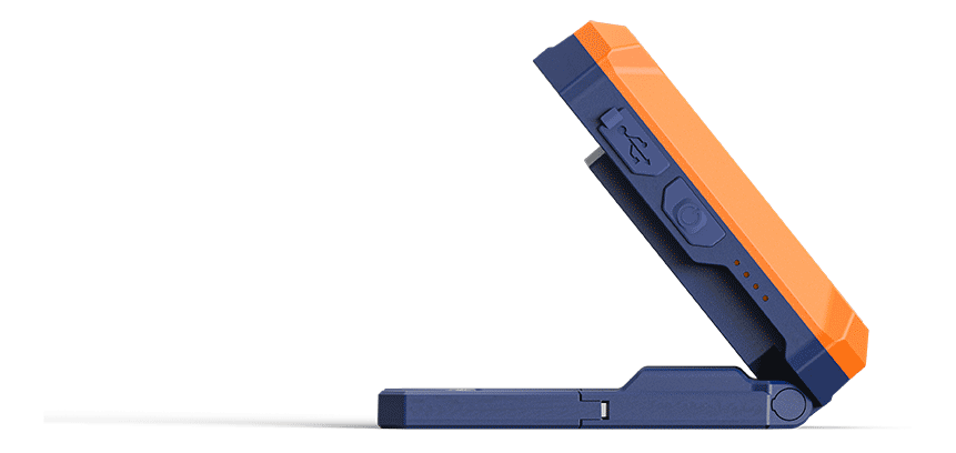 X3-MagClip Light side view showing charging point and power buton