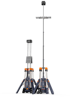 GD-500 Portable Device Power Platform displaying the solar panel power option