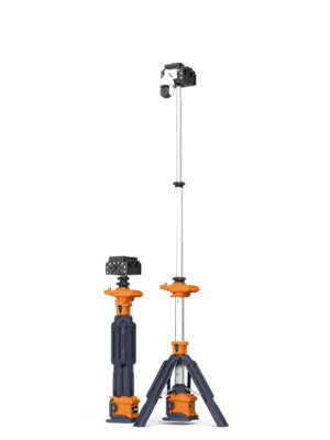 GD-200 Portable Device Power Platform Open and closed positions