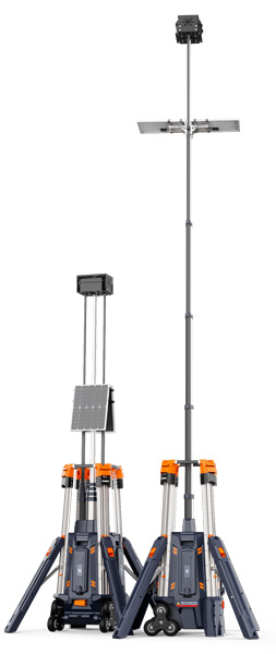 GD-500 power platform fully extended and folding down ready for transportation