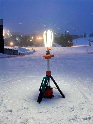 D24-100L Extreme Temperature Battery Packs providing power for the TL-200 Light Tower