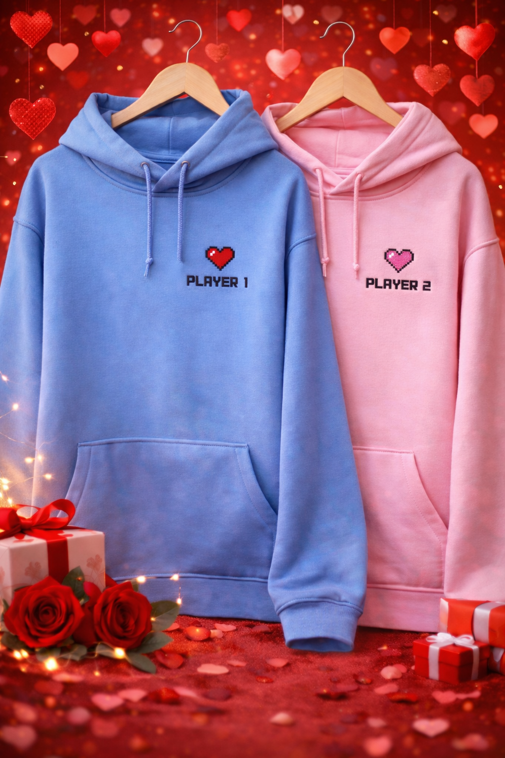 PLAYER 1 / PLAYER 2 Couple Hoodie