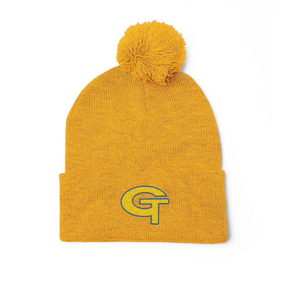 Thumbnail: GT Pom-Pom Knit Cap (Embroidery)