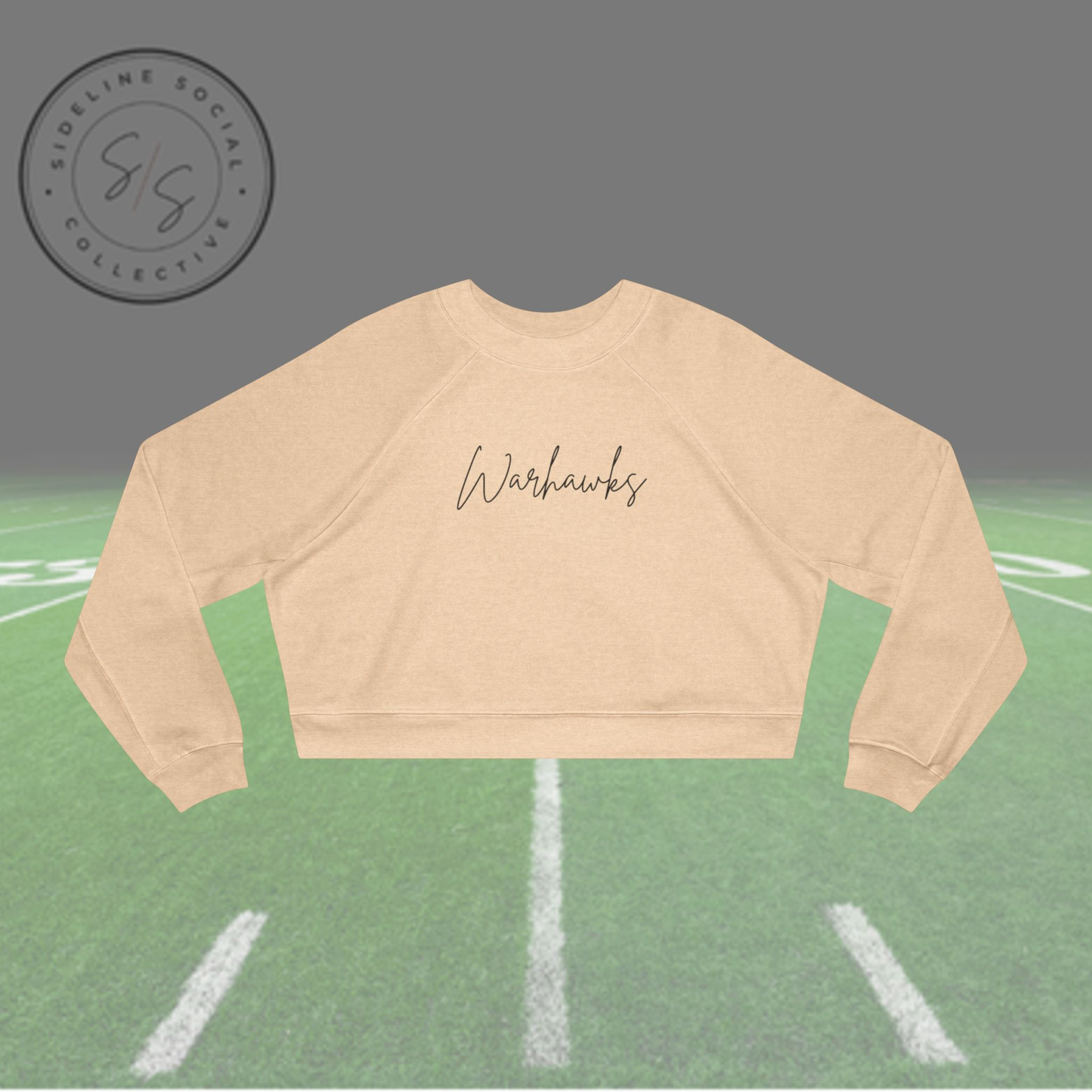 Women's Cropped Fleece Pullover Warhawks Front Only