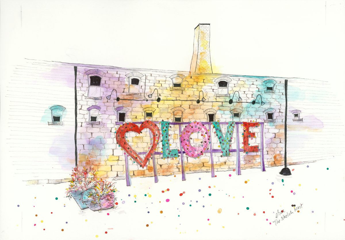 Distillery District Love Locks, Toronto, ON, Canada